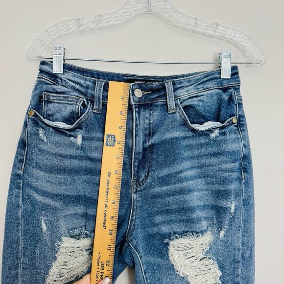 Judy Blue Distressed High Rise Straight Leg Jeans Women’s Size 27 - Picture 4 of 8